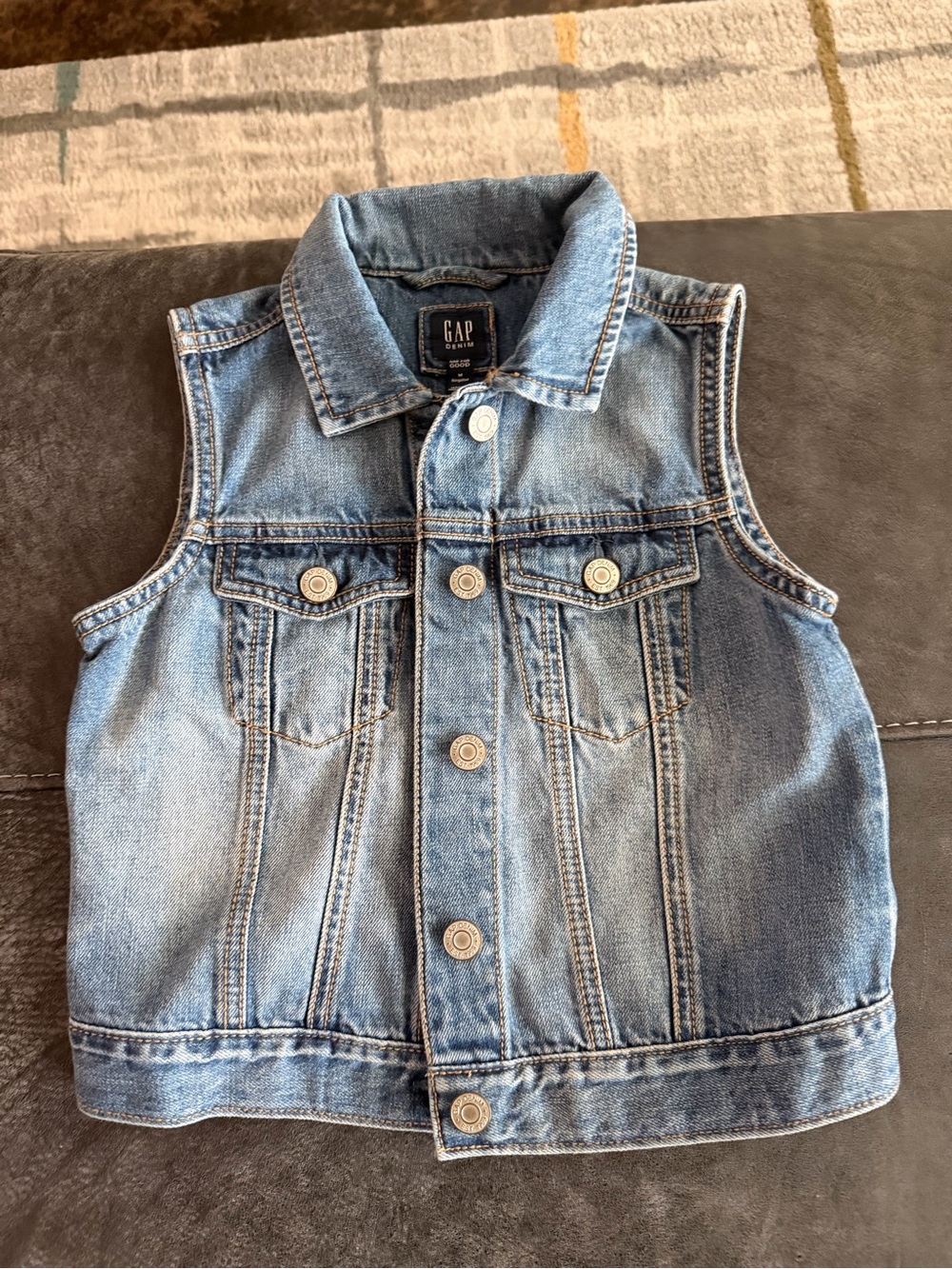 GAP Kids Light Blue Denim Vest